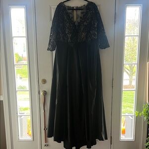 New Missacc mom wedding formal dress black beaded 20W
